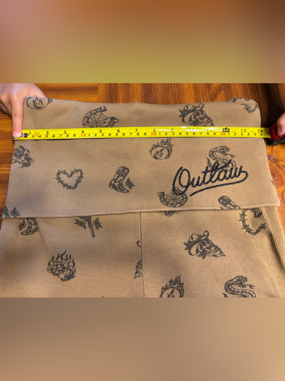 Outlaw High Waisted Printed Pants - Tan - Picture 5 of 5